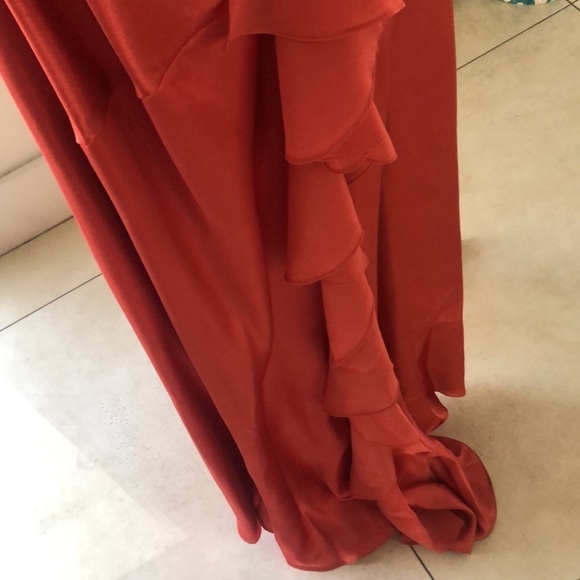 David’s Bridal Burnt Orange Bridesmaids Dress Sz 4 - Picture 5 of 5